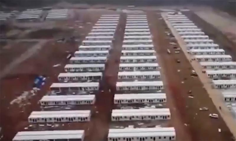中国のコロナ収容施設