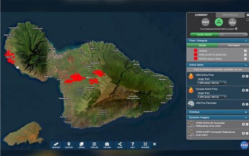 ハワイマウイ島火事