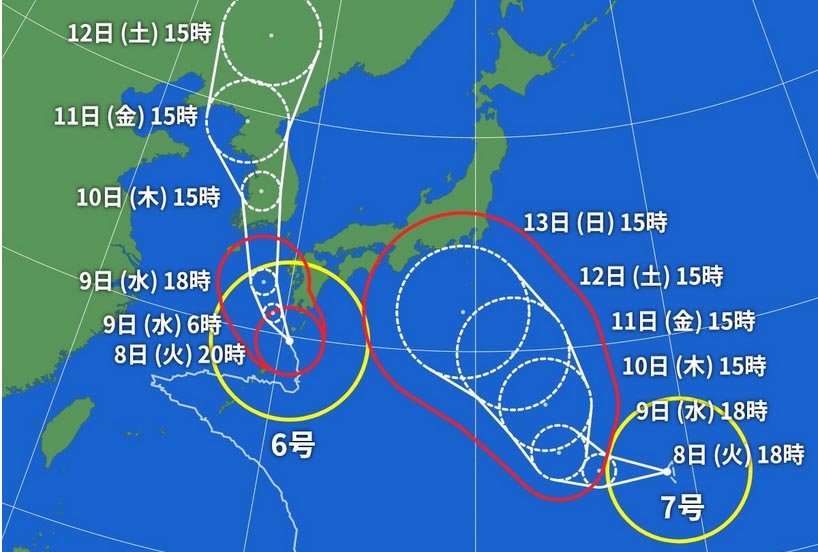 台風6号の進路