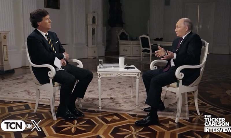 タッカーによるプーチン大統領へのインタビュー