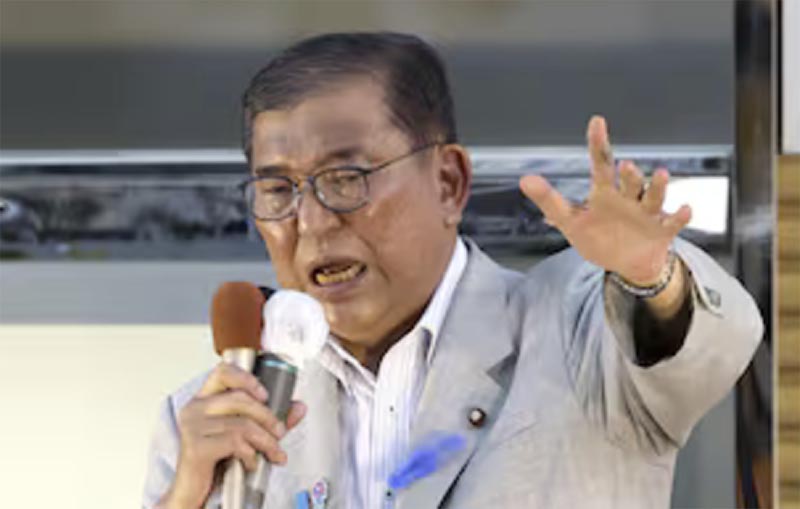 船橋市で演説する石破総理
