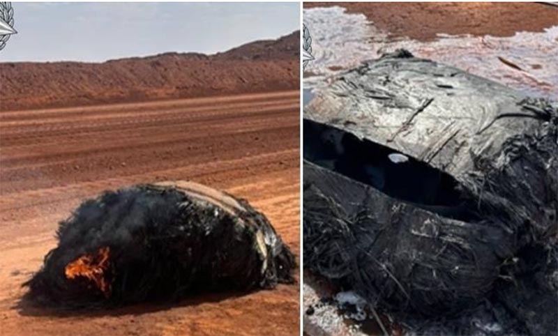 オーストリアで空から落ちてきた燃える謎の物体