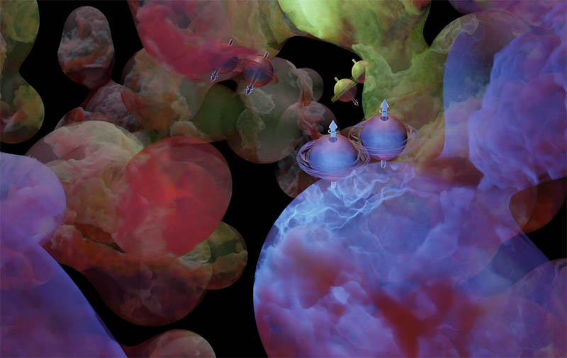 無から物質が生まれる概念図