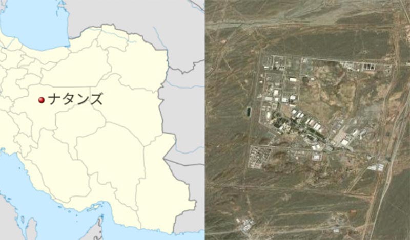イラン核施設の地図