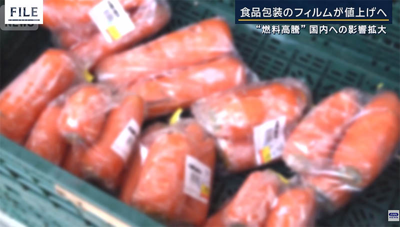 包装フィルムの値上げ