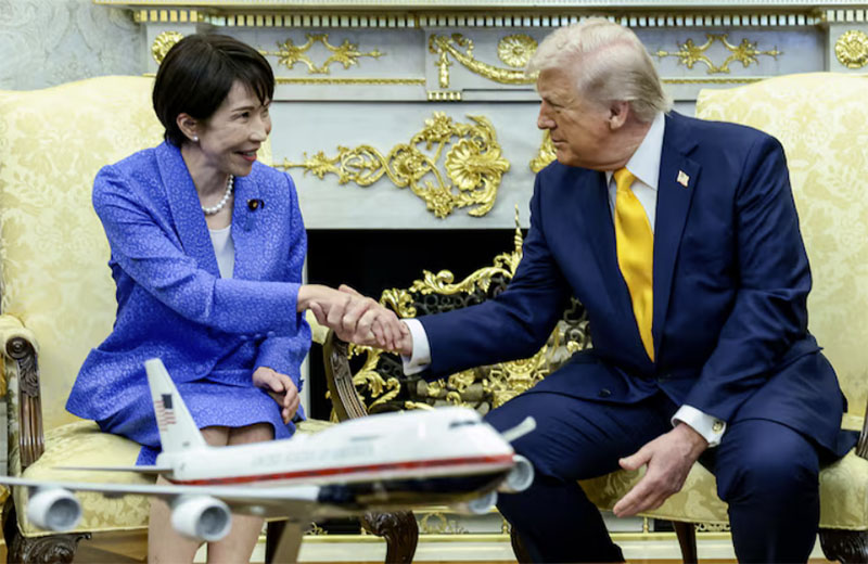 高市総理とトランプ退団