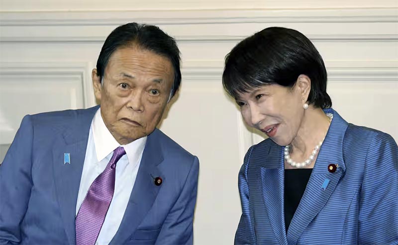 高市総理麻生氏と対談